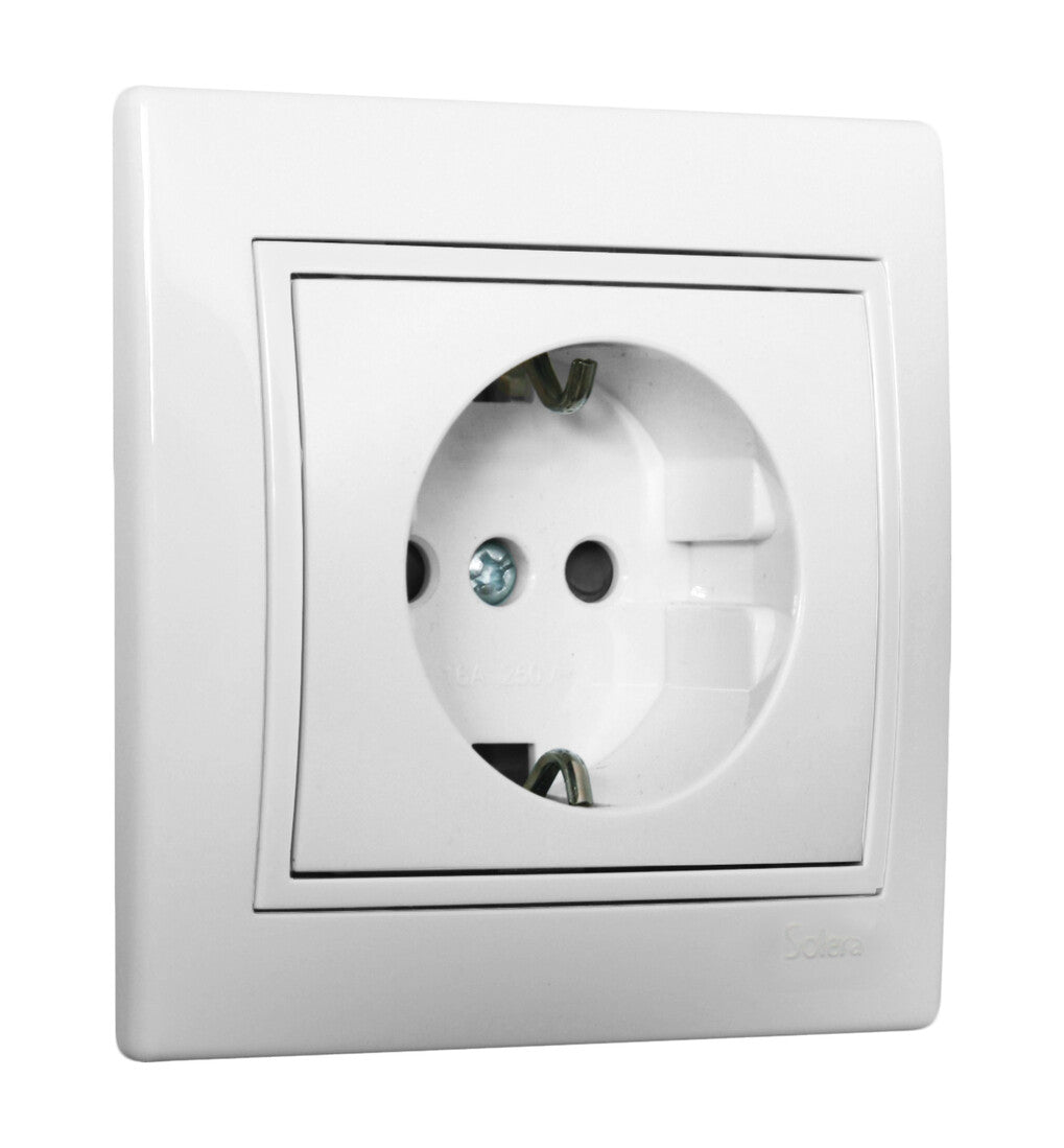 ERP60U 2P+T WHITE SCHUKO BASE EUROPE SERIES
