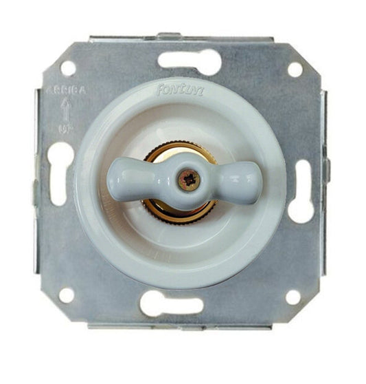 INTERRUPTOR LAZO PORCELANA BLANCO VENECIA