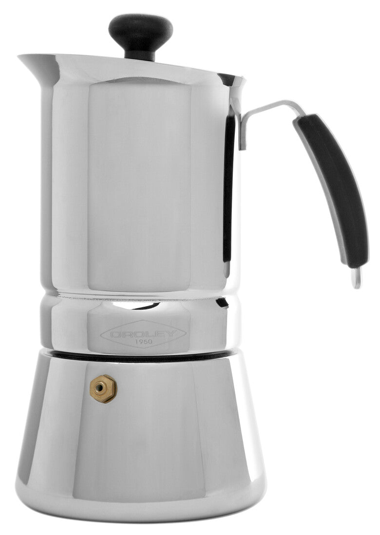 215080300 CAFETERA ACERO INOX ARGES 4 TAZAS OROLE