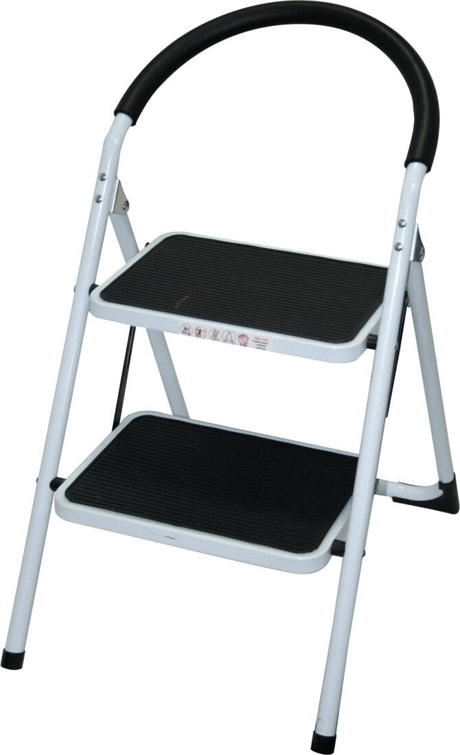 10070 DOMESTIC STEEL LADDER 2 WOODEN STEPS
