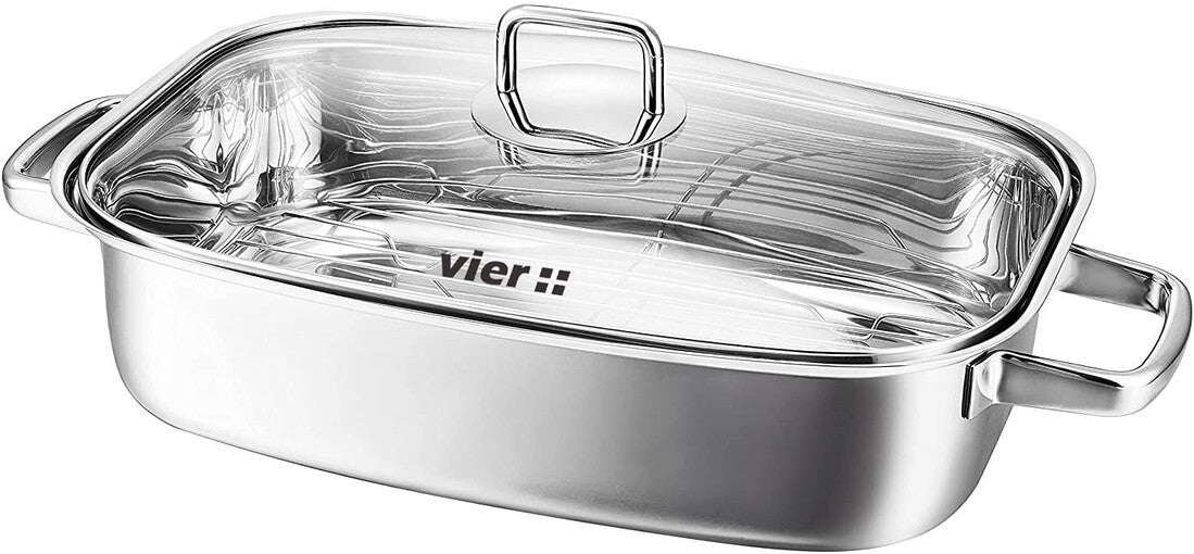 RU45 RUSTIDERA INOX 18//10 CON TAPA 35x24x10cm VIER