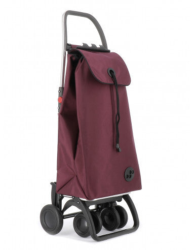 IMX306 CARRO COMPRA I-MAX MF PLEGABLE 4 RUEDAS 2 GIRATORIAS BURDEOS ROLSER