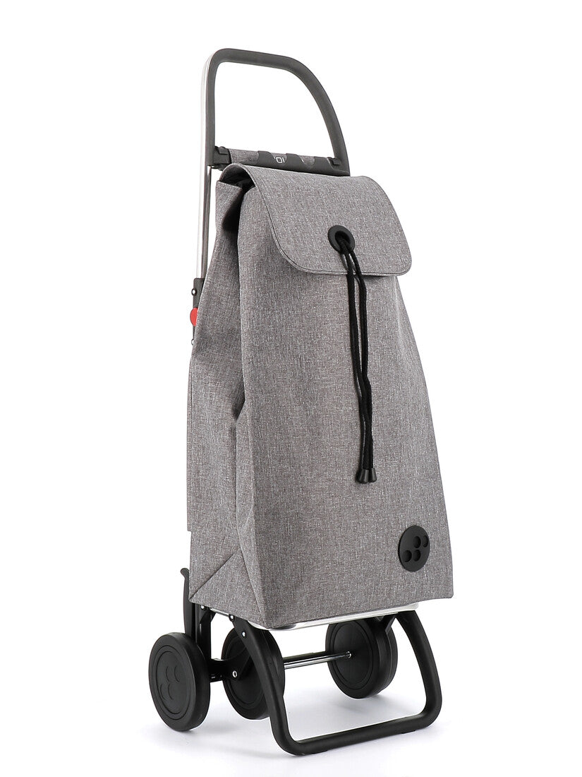 IMX385 IMAX TWEED 4 WHEELS FOLDABLE SHOPPING TROLLEY GREY ROLSER