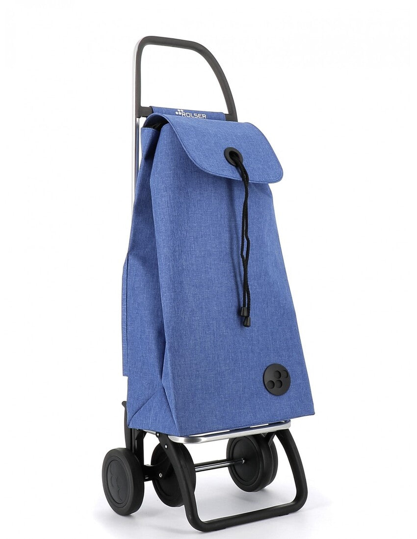 IMX382 IMAX TWEED 4 WHEELS BLUE ROLSER SHOPPING TROLLEY