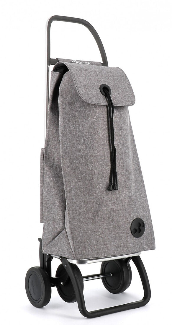 IMX382 CARRO COMPRA IMAX TWEED 4 RUEDAS GRIS ROLSER