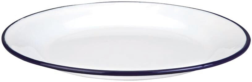901124 PLATO LLANO ESMALTADO 24cm BLANCA IBILI