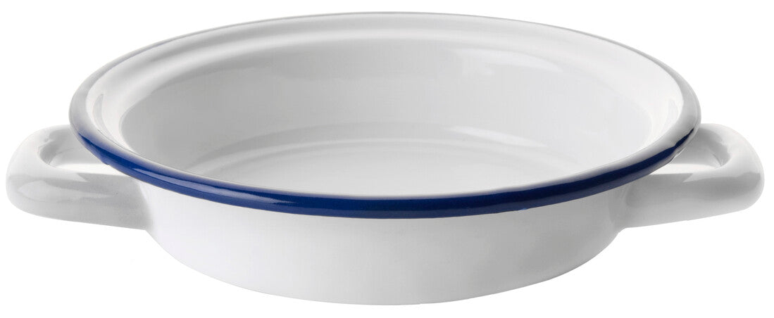 904116 PLATO DE HUEVOS ESMALTADO 16cm BLANCA