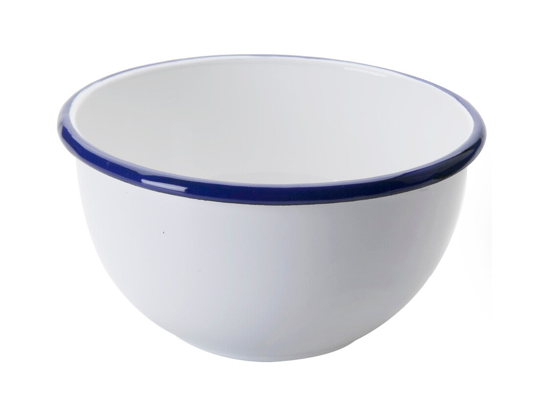 904216 BOL ESMALTADO 16cm BLANCA IBILI