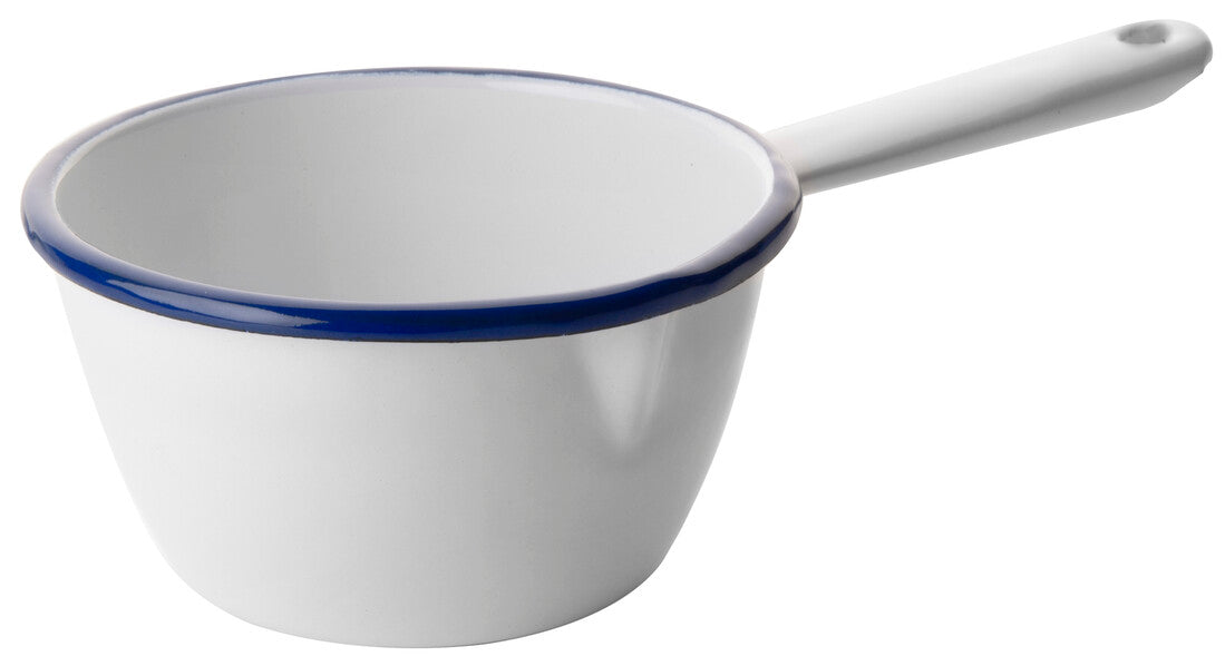 904012 CAZO CONICO ESMALTADO 12cm BLANCA IBILI