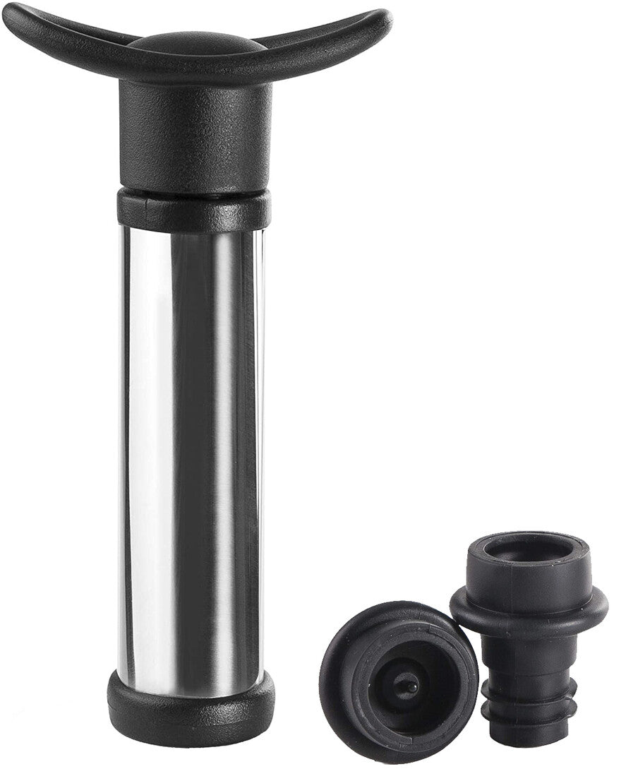 695032 BOMBA DE VACIO INOX PARA BOTELLAS + 2 TAPONES IBILI