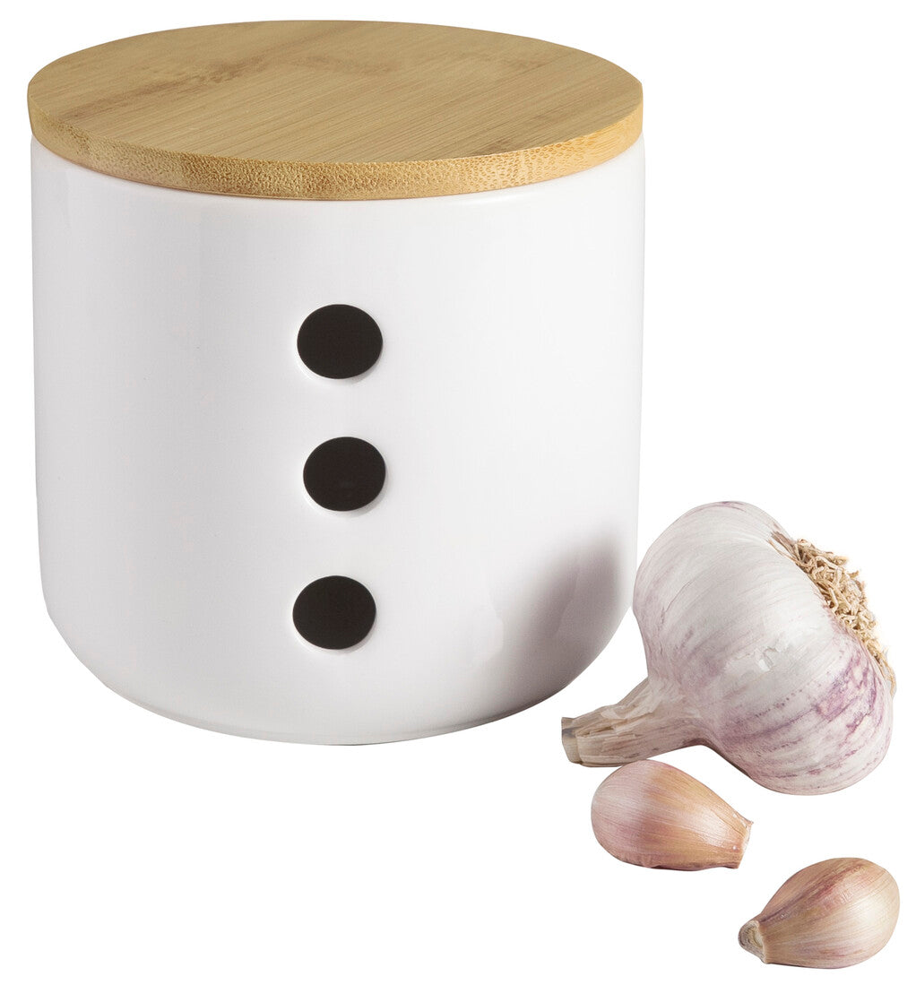 715110 GARLIC JAR WITH BAMBOO LID IBILI