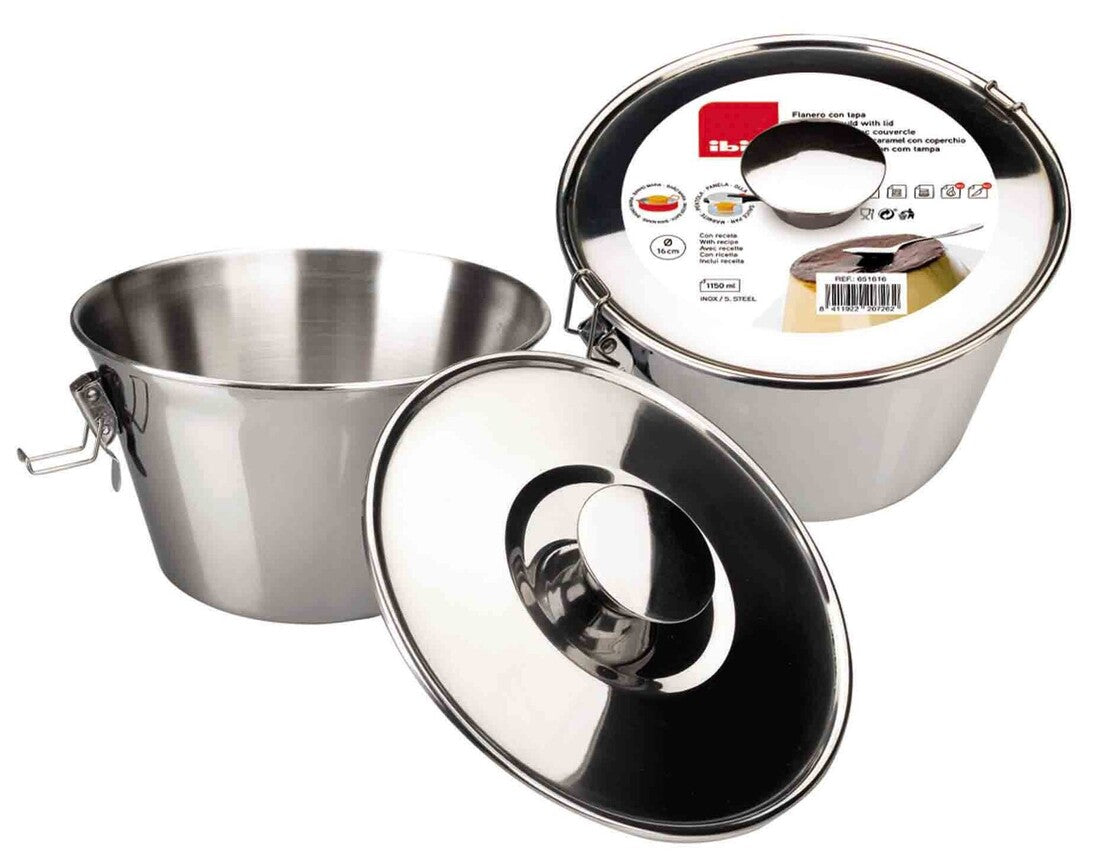 651618 FLANERO METAL C/TAPA Y CIERRE 18cm 2L IBILI