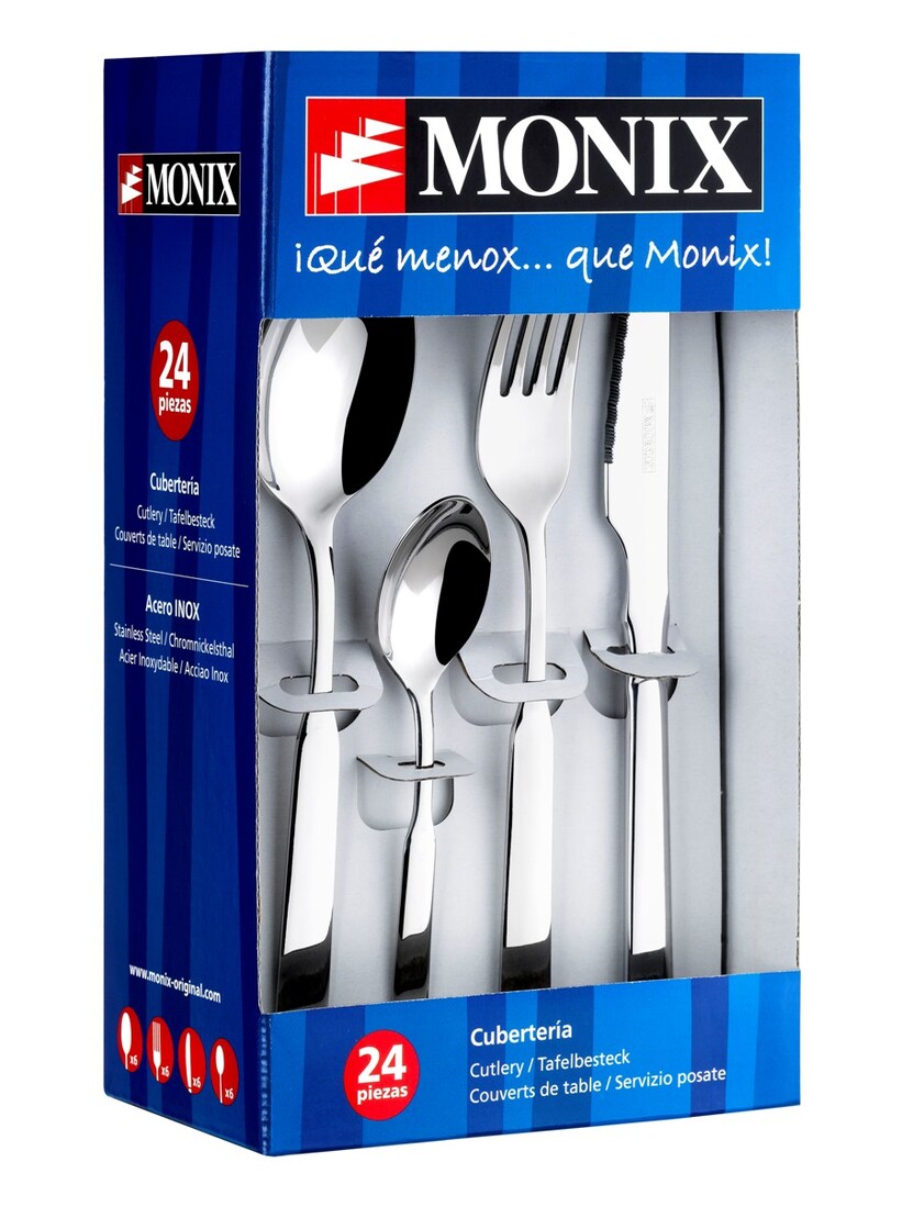 M180974 SET 24 CUBIERTOS C/CHULETERO EUROPA MONIX