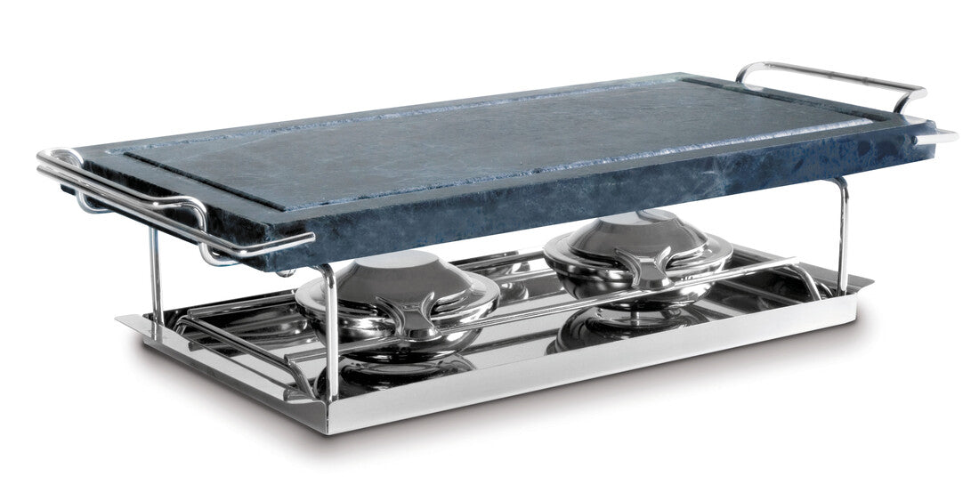 755000 RECTANGULAR STONE GRILL PLATE 18x37cm IBILI