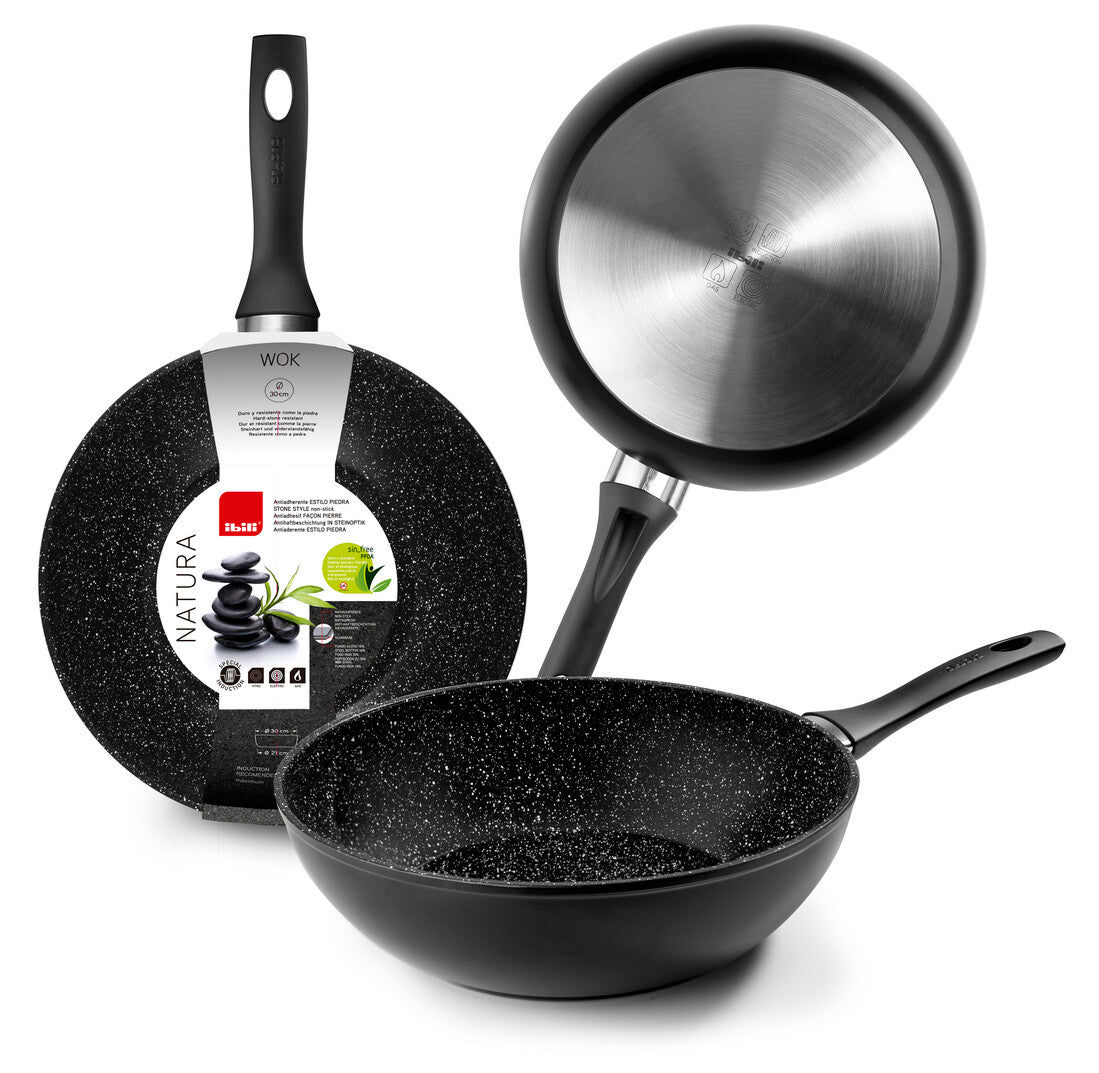 441130 WOK ALUM FORJADO NATURA ø30cm IBILI