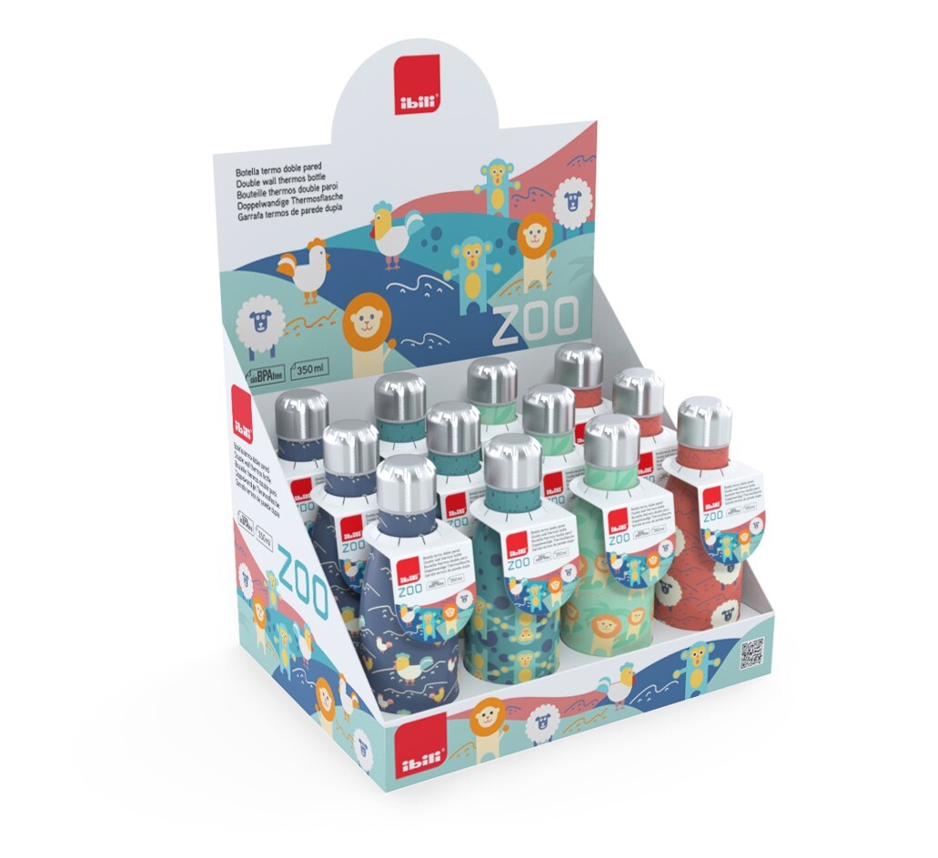 758435I BOTELLA TERMO DOBLE PARED 0,35L INFANTIL ACERO INOX IBILI