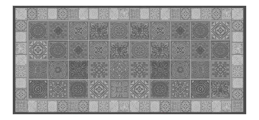 ALFOMBRA HIDRAULIK CENTRADO GRIS 04 70x150cm AITANA
