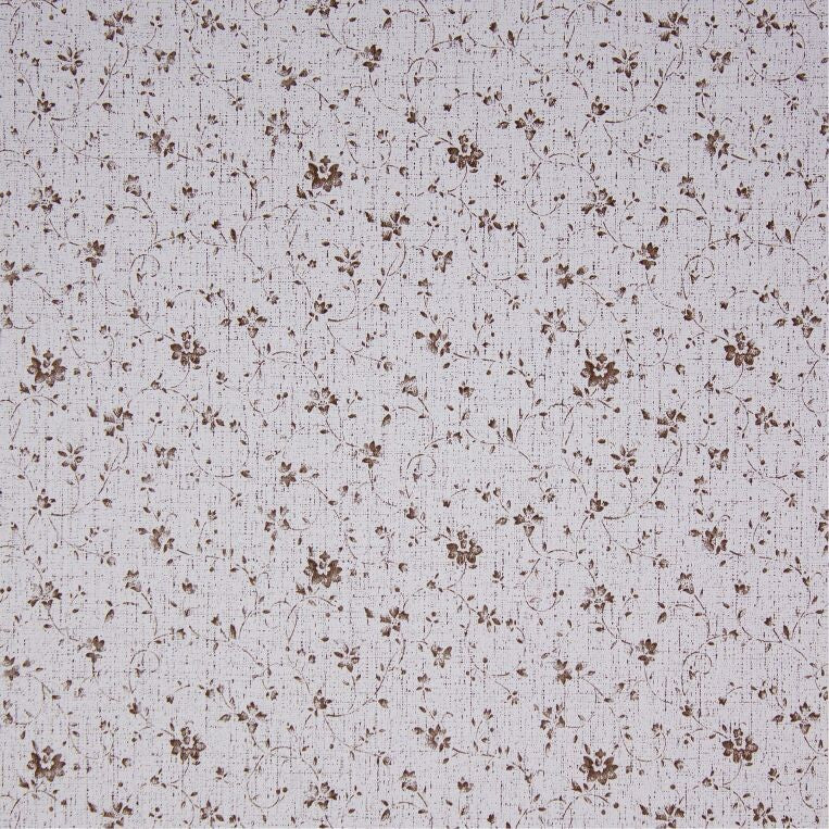 73402 1m ADHESIVE VINYL CLASSIC VINTAGE FLOURETTE BROWN 45cm DINTEX