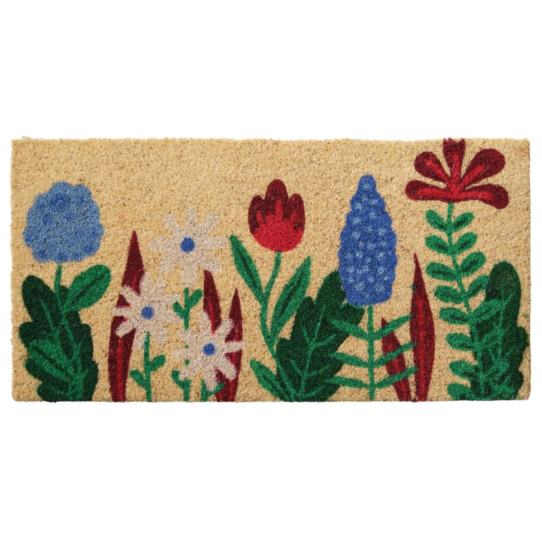 50802 FELPUDO COCO BLANCO FLORALIA 35x70cm DINTEX