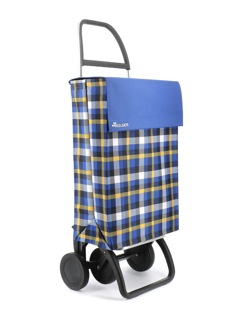 JEA036 CARRO COMPRA JEAN LN 4 SCOTTISH AZUL AMARILLO NEGRO ROLSER