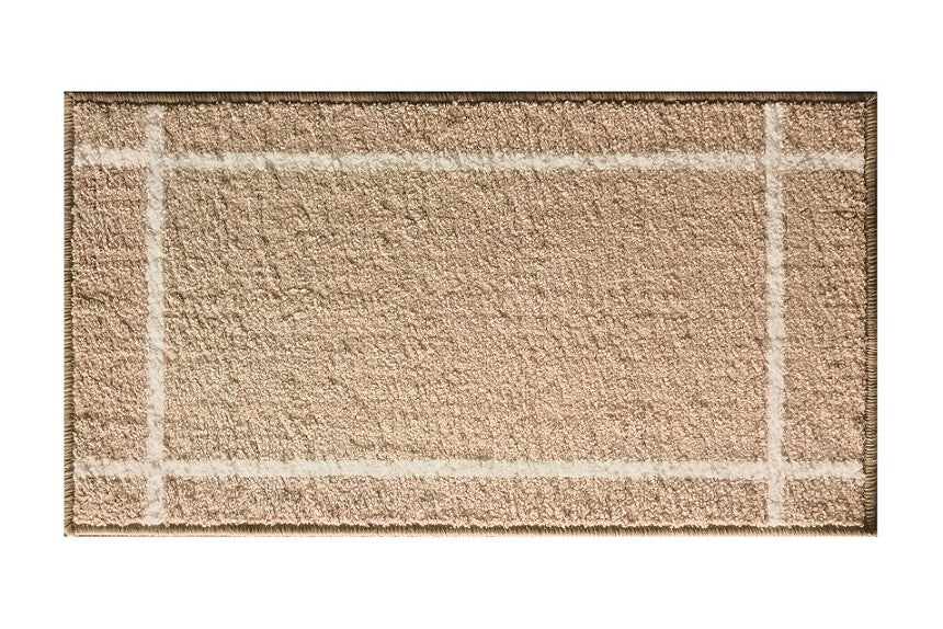 04302 TEXTILE BATH MAT 75x40cm MILOS LIGHT BROWN DINTEX