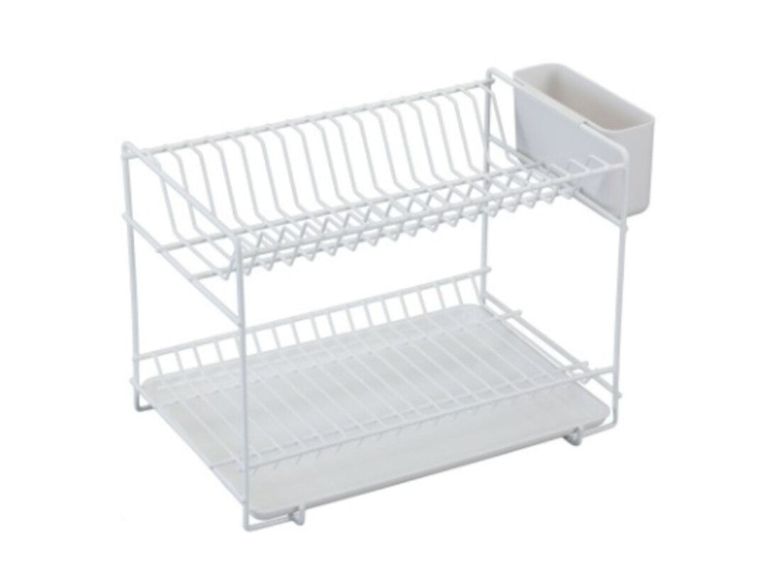 89000 ESCURREPLATOS PEQUEÑO 18 PLATOS BLANCO 38,5x25x28cm SAUVIC