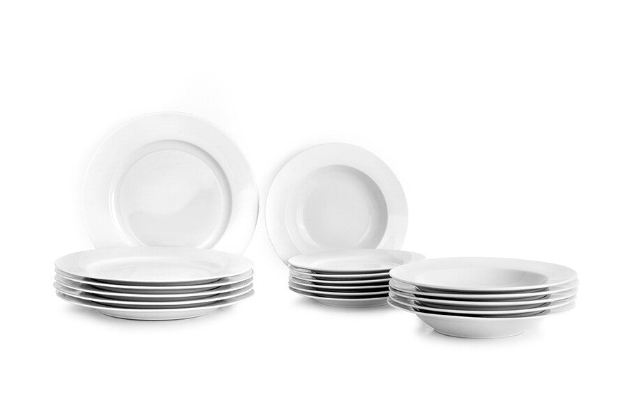 692100 SET 18 PIECES CASTILLA BLANCO IBILI
