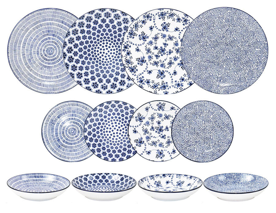 691700 12 PIECE TABLEWARE SET ARMONIA BLUE IBILI