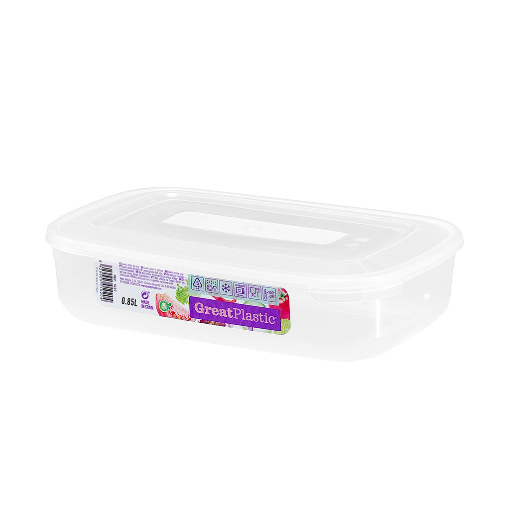 1020 RECTANGULAR PLASTIC TAPER 0.85L DANUBE