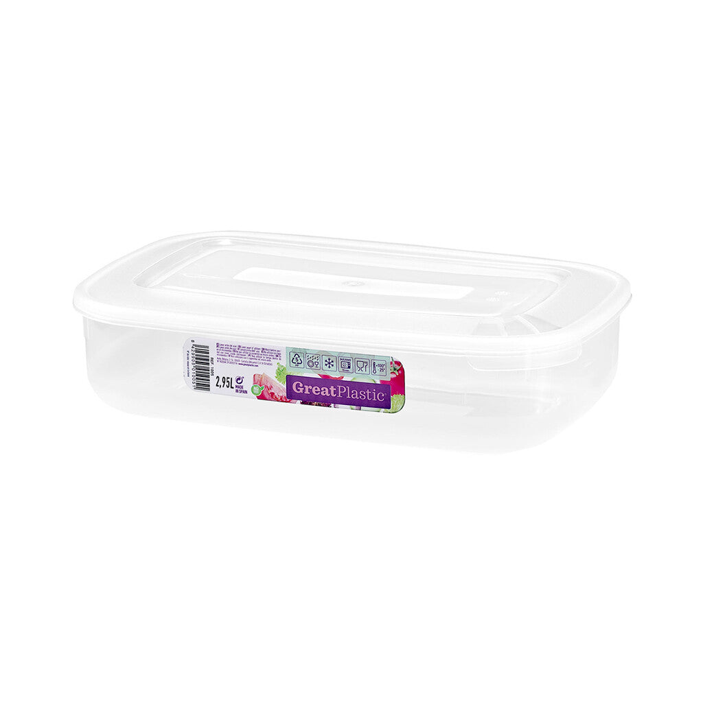 1005 TAPER PLASTICO RECTANGULAR 2,95L DANUBIO | Suministros Figmar