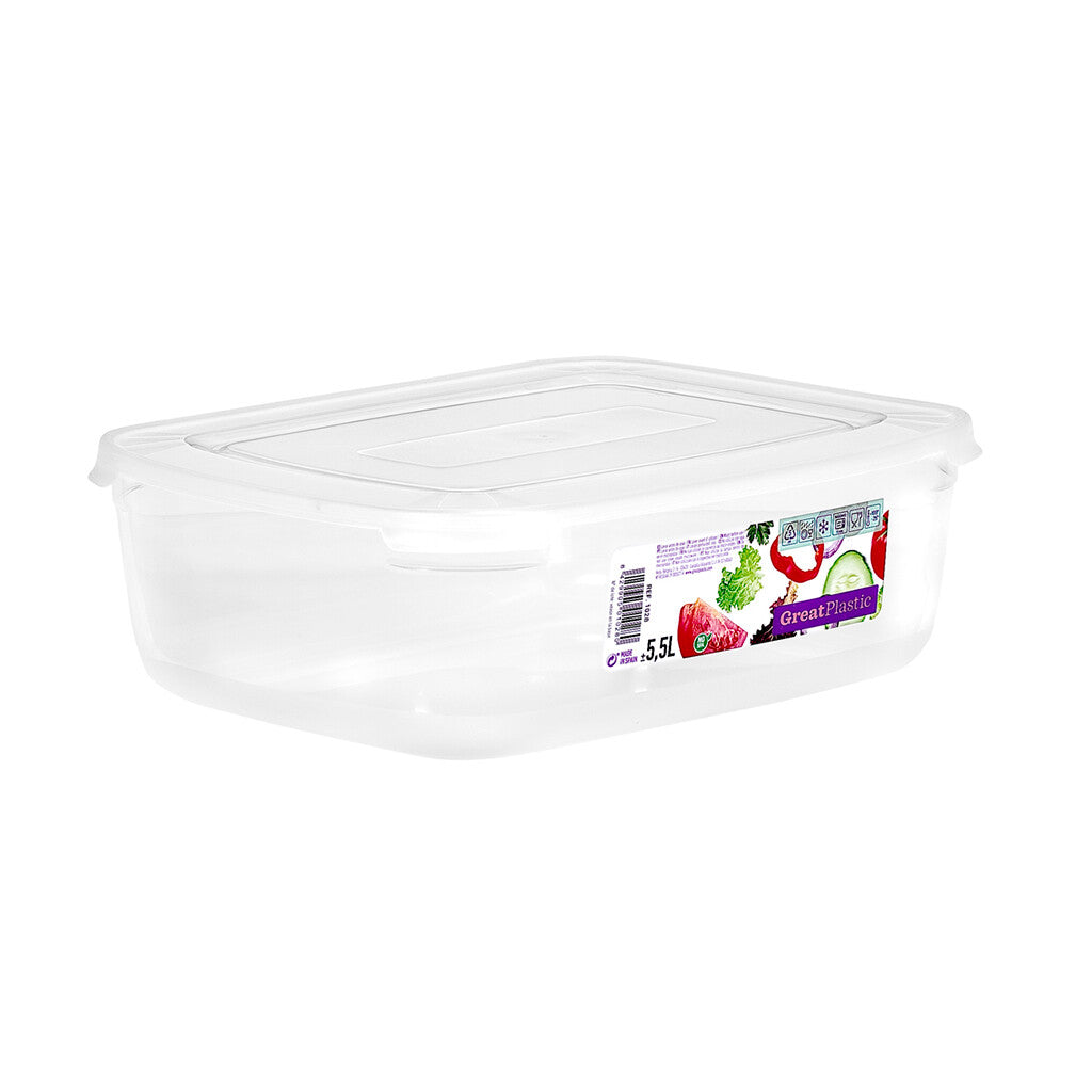 1028 RECTANGULAR PLASTIC TAPER 5.5L DANUBIO
