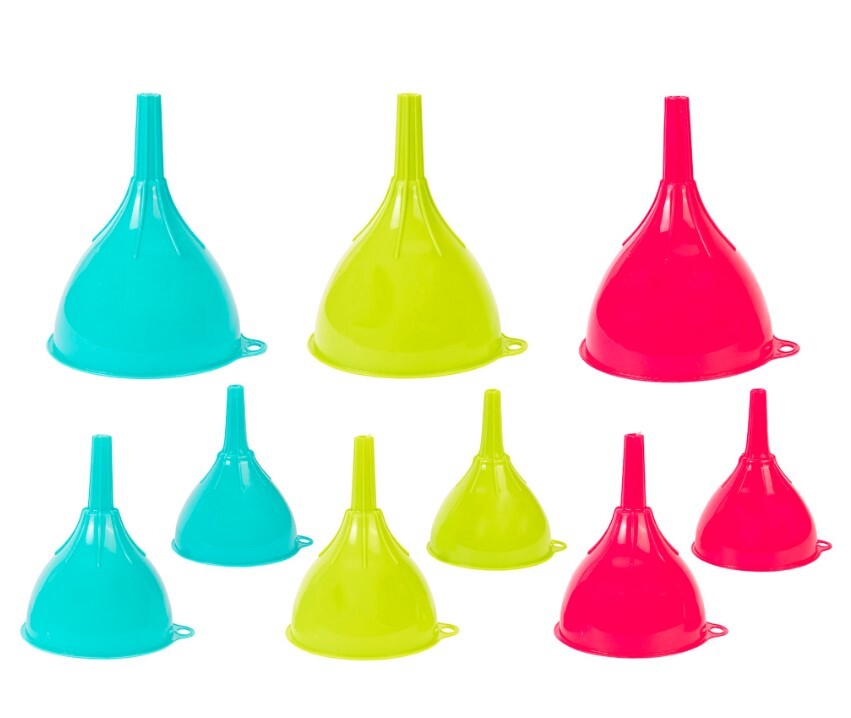 1224 PACK 3 EMBUDOS COLOR SURTIDO