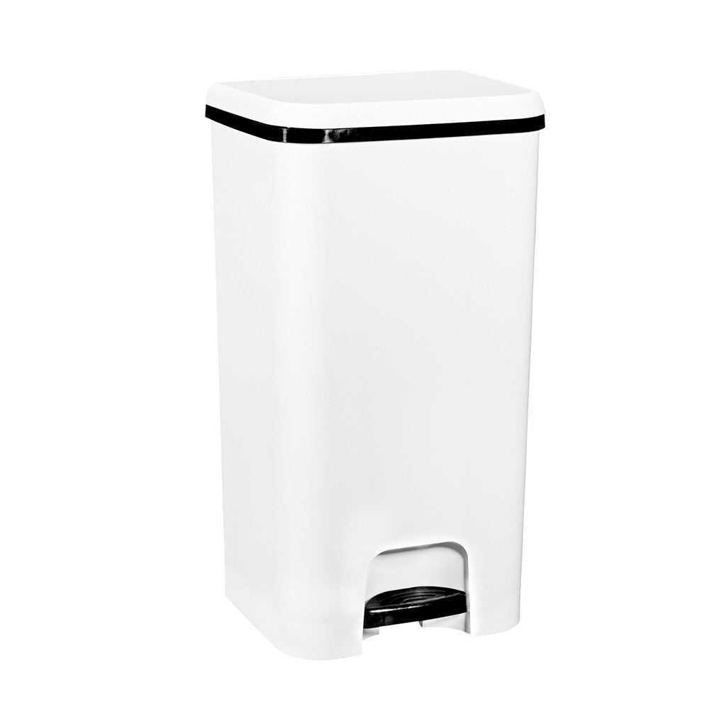 3100 CUBO CON PEDAL BLANCO 37L