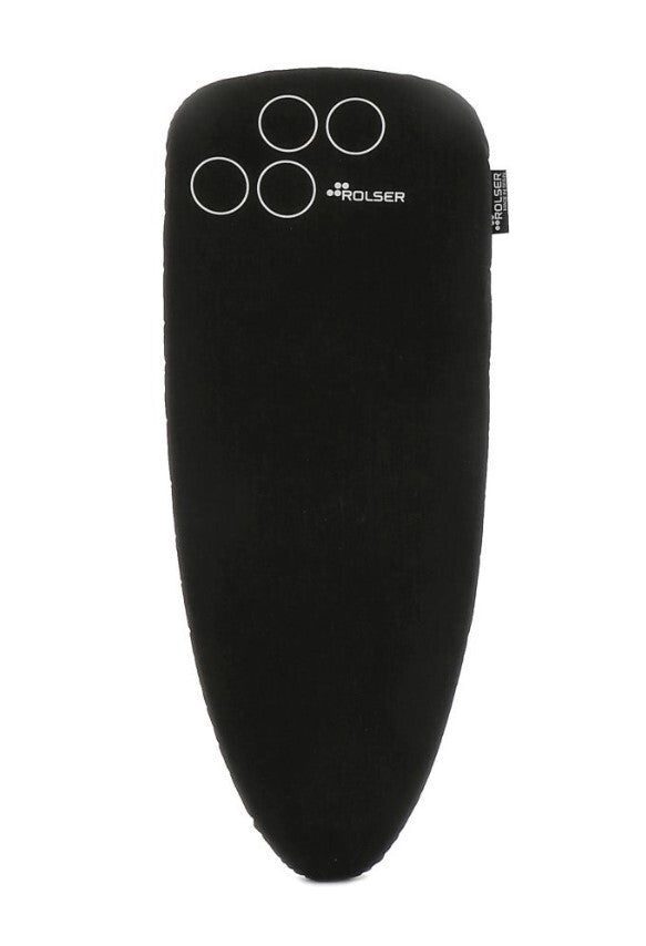 FUR005 MINI FLEECE IRONING BOARD COVER 81x37cm. BLACK ROLSER