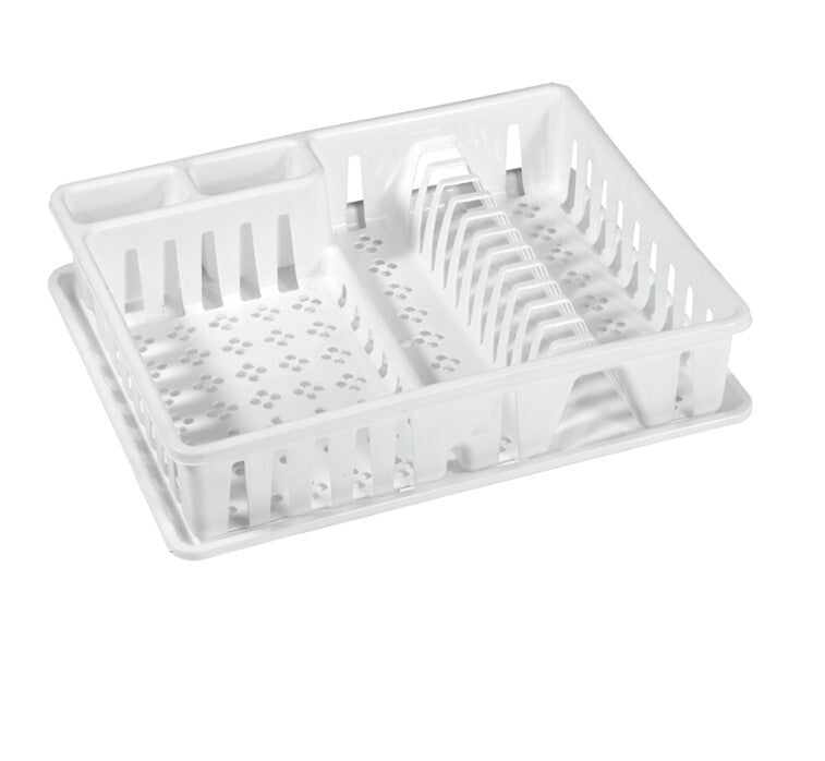 1069 DISH DRAINER WITH TRAY WHITE SUPER