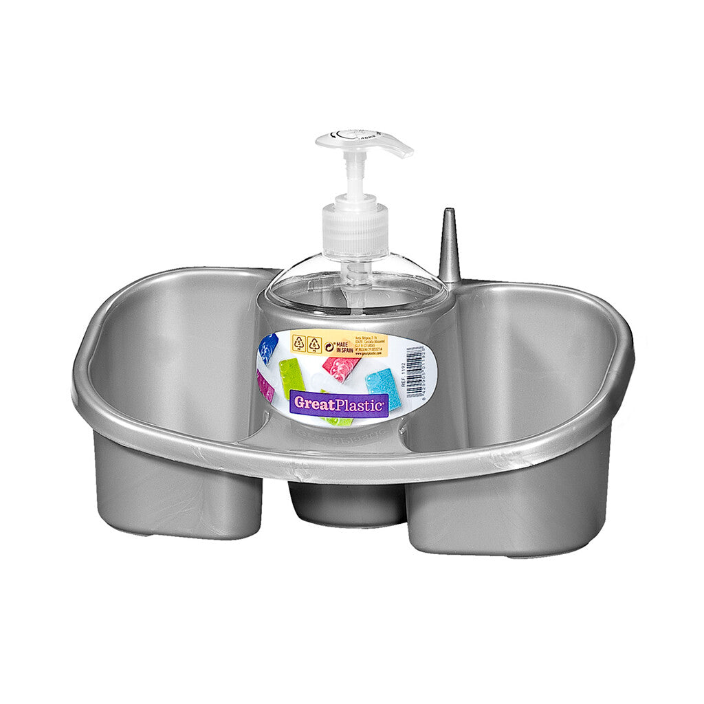 1192 SILVER SCOURING TOILET WITH DISPENSER