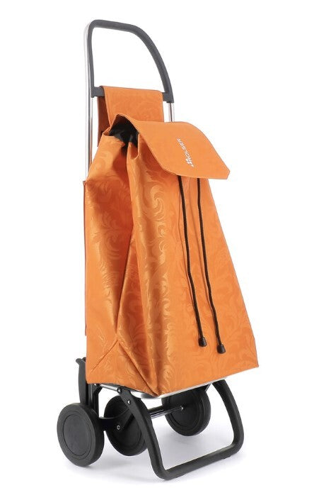 SAQ047 CARRO COMPRA SAQUET GLORIA 4 RUEDAS MANDARINA ROLSER