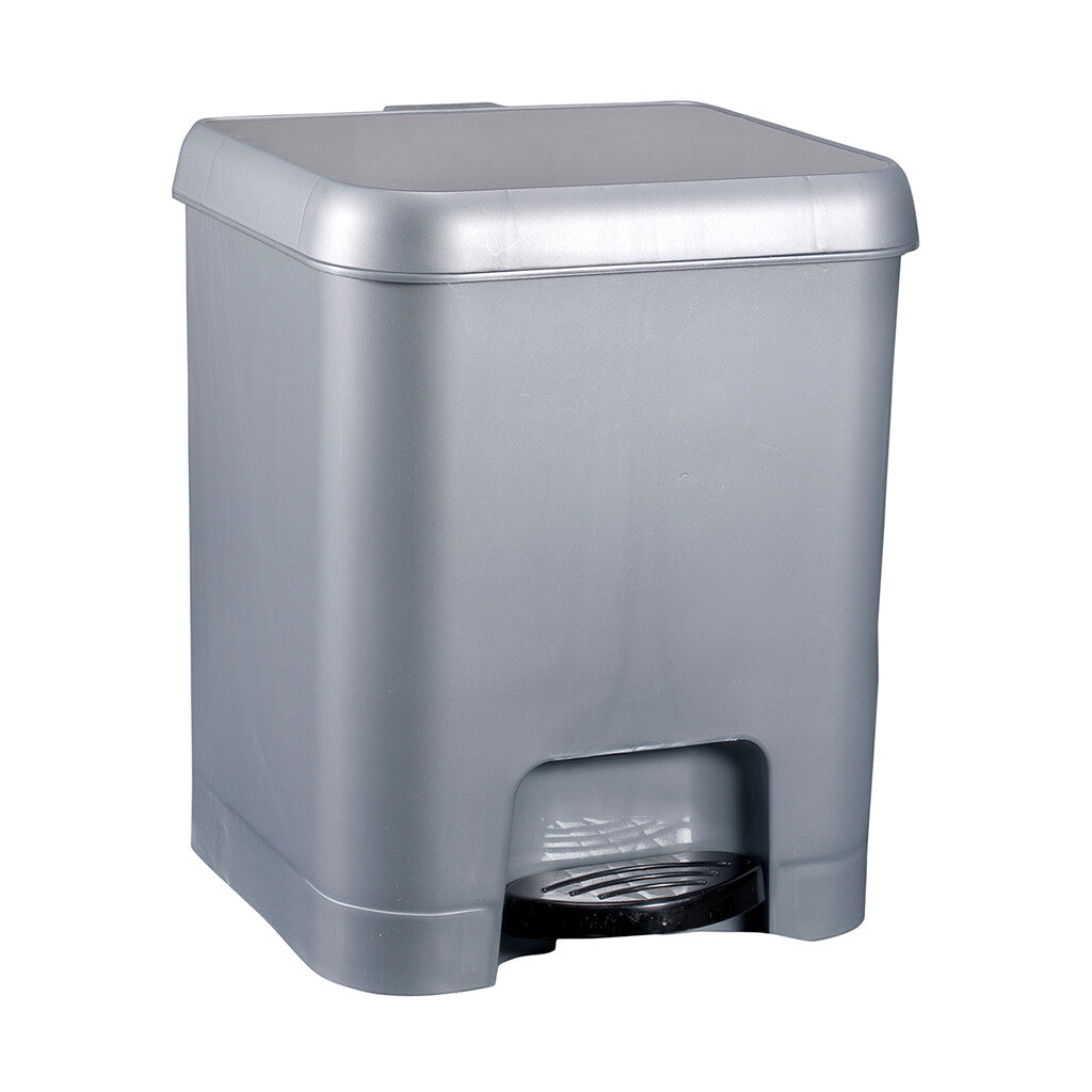 3079 CUBO DE BASURA CON PEDAL 7L PLATA