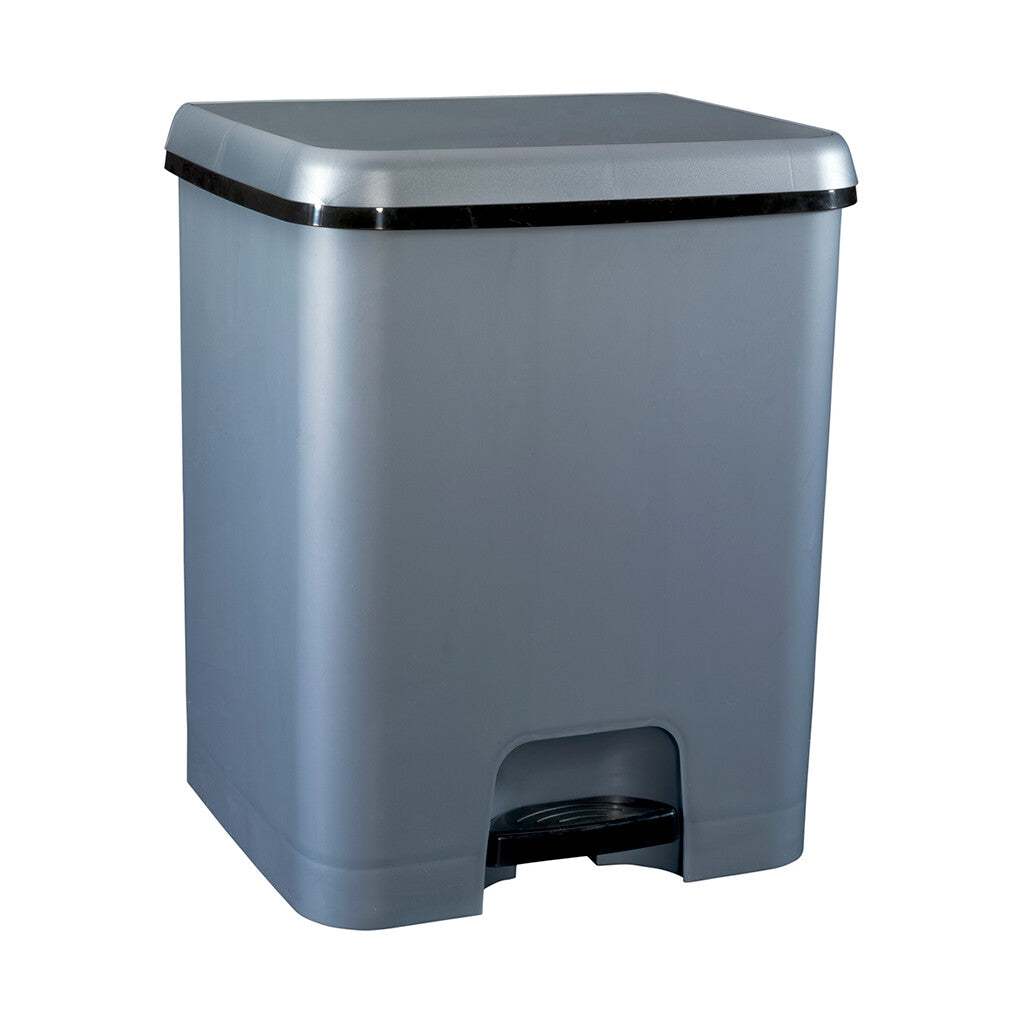2546 DUAL ECOLOGICAL PEDAL BIN 52L SILVER