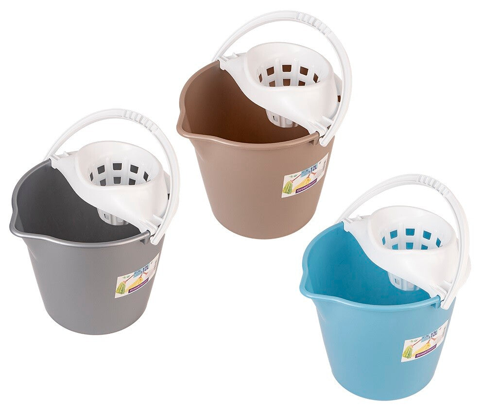 3019 CUBO REDONDO CON ESCURRIDOR 12L COLORES SURTIDOS