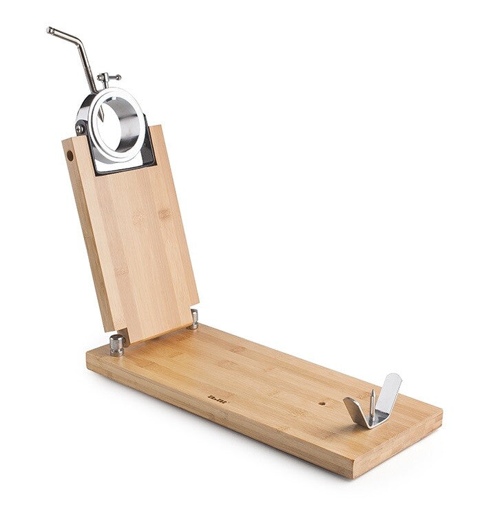 684240 ROTATING HAM HOLDER STAINLESS STEEL/BAMBOO GASTROTEKA IBILI