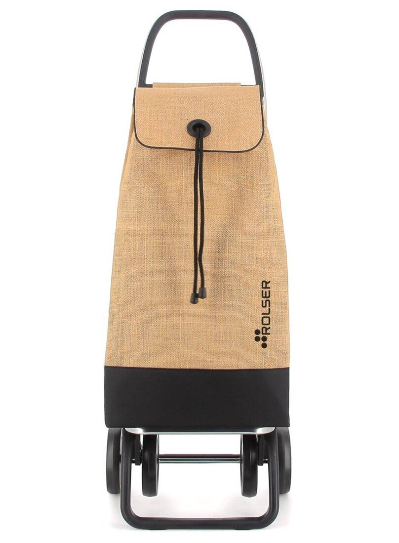 IMX546 CARRO COMPRA I-MAX YUTE BI 4 RUEDAS NATURAL-NEGRO ROLSER