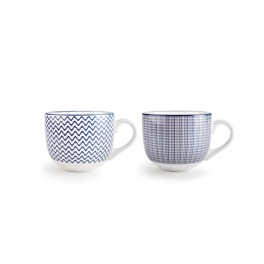 693745 BLUE PORCELAIN MUG ø10cm JUMBO 450ml IBILI