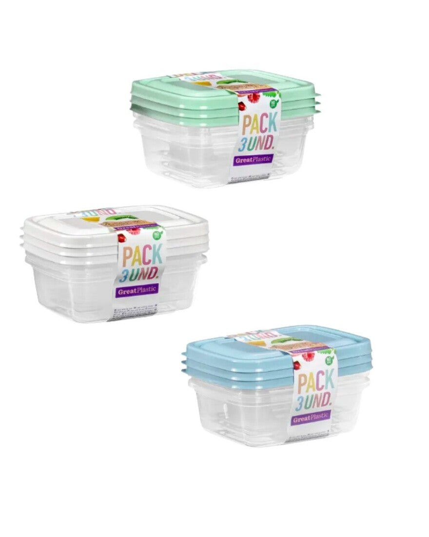 1151 PACK 3uds TAPER PLASTICO RECTANGULAR 0,35L ARAL MICRO