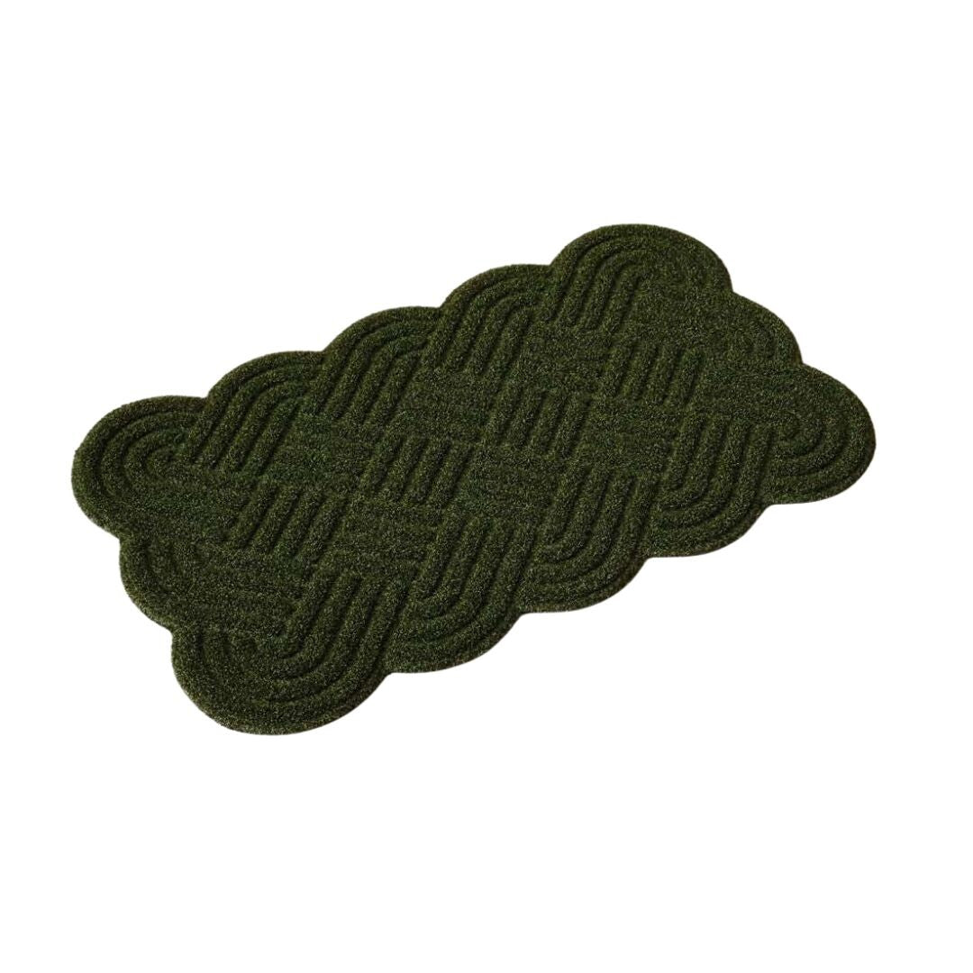 55841 FELPUDO CESPED VERDE MODELO COOKIE 45x75cm DINTEX