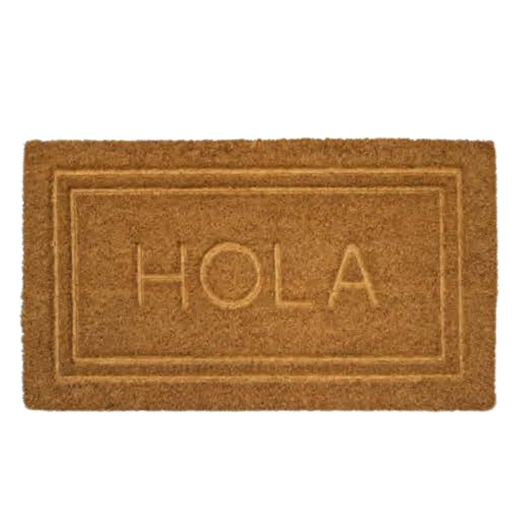 50212 PRESSED COCONUT HUSK DOORMAT HELLO MODEL 40x70cm DINTEX