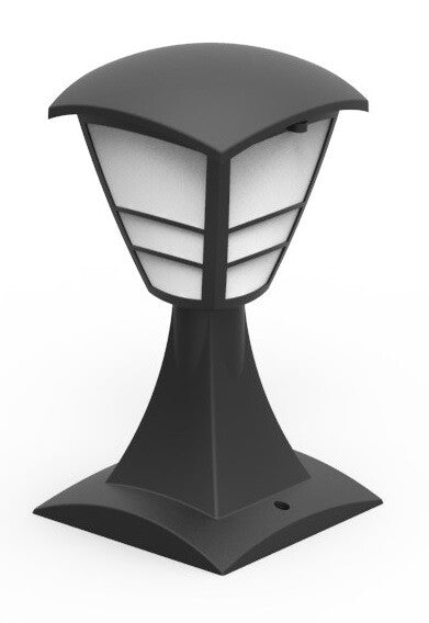 2073514-N FAROL SOBREMURO MODERNO 1XE27 NEGRO HOROZ