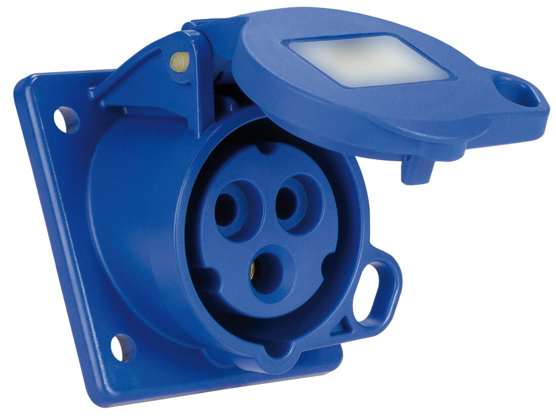 931121A BASE EMPOTRAR CETAC 2P+T AZUL 16A 230V SOLERA
