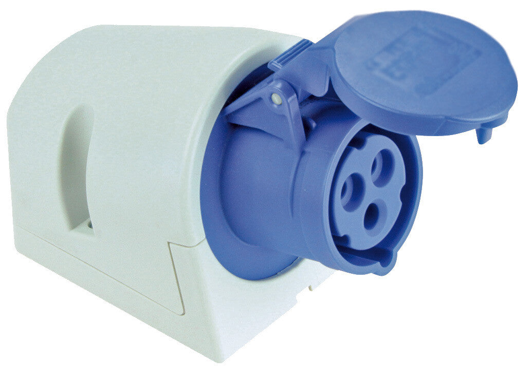 932133 BASE SUPERFICIE CETAC 2P+T AZUL 32A 230V SOLERA