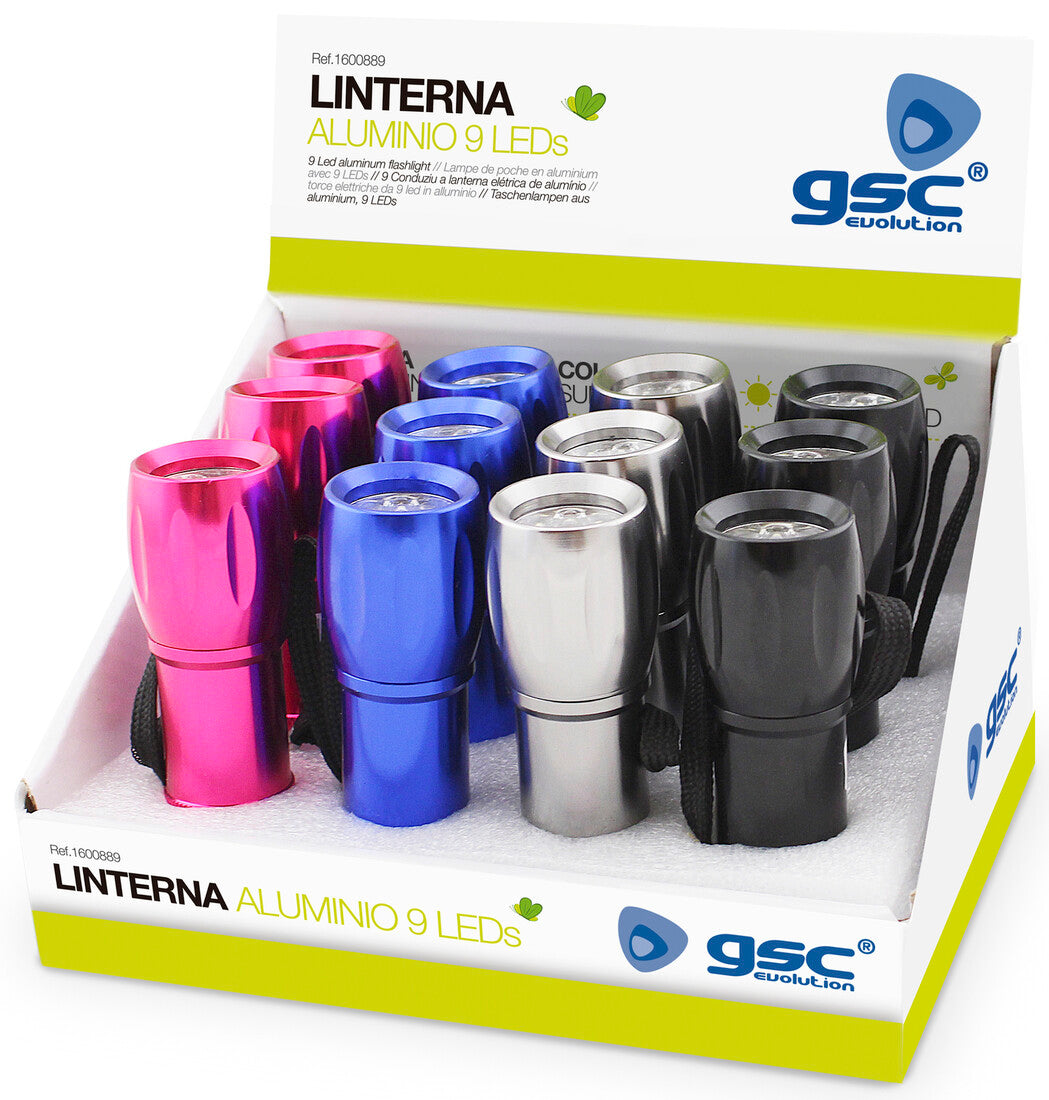 1600889 DISPLAY 12 FLASHLIGHTS 9 LED